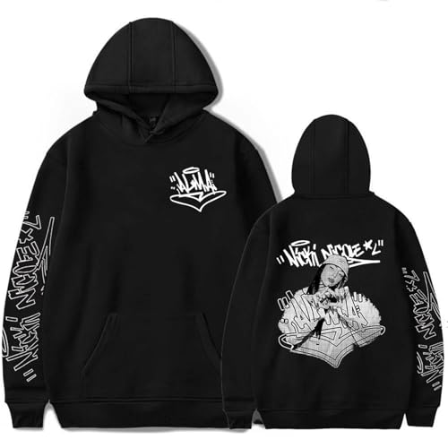 SRGDRR Kapuzenpullover Langarm Sweatshirt Pullover Mit Cartoon Print Von Nicki Nicole, Modische Freizeit Sportbekleidung Jacke In Großen Größen Geeignet Für Männer Und Frauen (Black,L) von SRGDRR