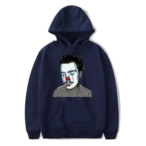 SRGDRR Sweatshirt Tommy Richman Cartoon Print Hoodie Mit Taschen, Modischer Pullover Für Männer/Frauen (Blue,XL) von SRGDRR