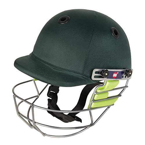 SS Cricket Legend Premium Cricket-Helm, Herren, Grün, Größe L von SS Sunridges