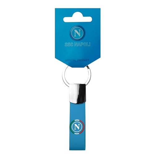 SSC NAPOLI Schlüsselanhänger aus Gummi mit Logo und Schriftzug SSCN, offizielles Produkt, dreifarbiges Logo, hellblau, Taglia unica SSC NAPOLI Schlüsselanhänger aus Gummi mit Logo und Schriftzug SSCN, offizielles Produkt, dreifarbiges Logo, hellblau, Taglia unica von SSC NAPOLI
