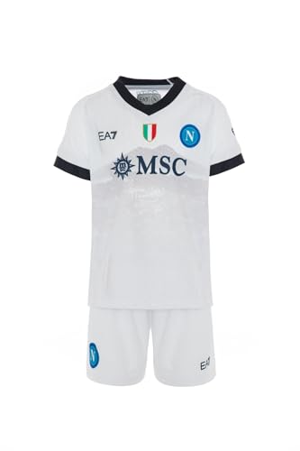 SSC NAPOLI Unisex Kinder Season 23/24 Rennen Set Infant Away Junior-Rennset, Weiß, 12 MESI von SSC NAPOLI