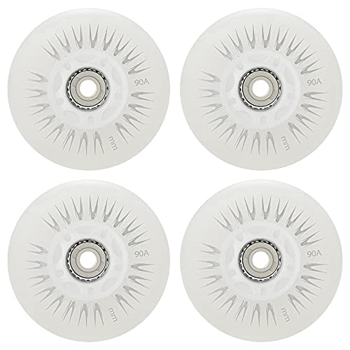 4 STK. 90A LED Leuchtrolle für Inlineskates 60mm 62mm 64mm 68mm 70mm 72mm 76mm 80mm Inline Skate Leuchtrolle zum Leuchten im Dunkeln ohne Lager,Weiß,80mm 4 STK. 90A LED Leuchtrolle für Inlineskates 60mm 62mm 64mm 68mm 70mm 72mm 76mm 80mm Inline Skate Leuchtrolle zum Leuchten im Dunkeln ohne Lager,Weiß,80mm von SSCYHT