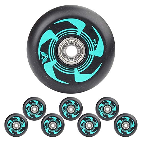 Inline Skate Rollen mit ABEC-9-Lagern 72 mm 76 mm 80 mm 90A Ersatz Rollen für Hockey Skates 8er-Pack,Grün,76mm Inline Skate Rollen mit ABEC-9-Lagern 72 mm 76 mm 80 mm 90A Ersatz Rollen für Hockey Skates 8er-Pack,Grün,76mm von SSCYHT