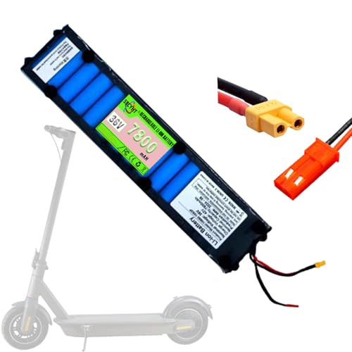 SSCYHT 36-V-Klapproller-Akku 6,6 AH 7,8 AH 9 AH 10,5 AH Roller-Akkupack M365 E-Scooter-Ersatz-Lithium-Ionen-Akku mit JST- und XT30-Anschluss,36v7.8ah von SSCYHT