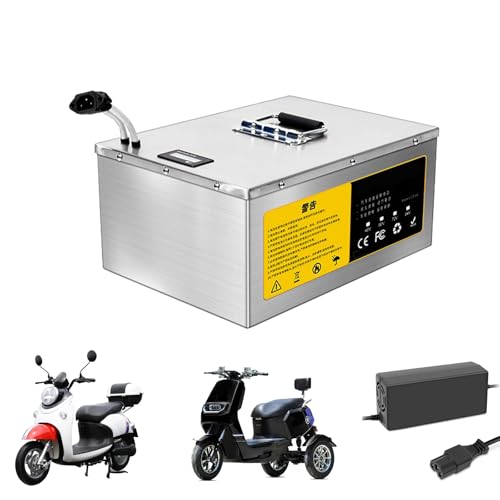 SSCYHT 72-V-Motorradbatterie, 60-V-Mopedbatterie, 48-V-Dreiradbatterie, 75 Ah, 85 Ah, 105 Ah, Lithium-Akkupack für 0–5000 W, Golfwagenbatterie, Go-Kart-Backup-Batterie,48v105ah von SSCYHT
