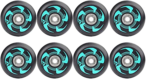 SSCYHT 72mm/76mm/80MM 90A Inline Skate Rollen, 8er Pack Ersatz Roller Skating Rollen für Mädchen & Jungen Rollen mit Kugellager ABEC 9,72mm von SSCYHT