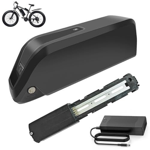 SSCYHT E-Bike-Akku 36V 48V 52V Unterrohr-Lithium-Akkupack mit 2A Ladegerät und BMS/USB/LED-Kontrollleuchte/Schalter/Sicherheitsschloss für zusammenklappbaren Elektrofahrradmotor,36v18ah von SSCYHT