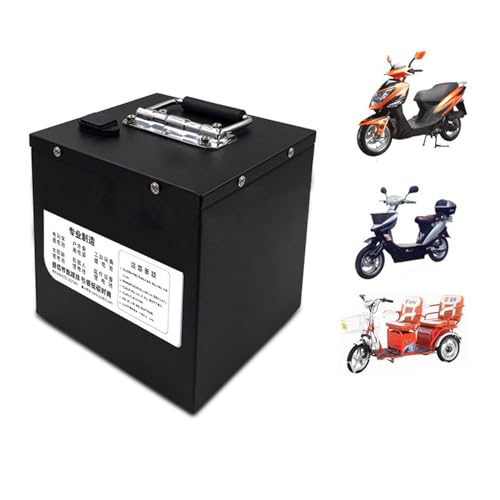 SSCYHT Elektrische Motorradbatterie 72V 60V 48V E-Bike-Batterie 20AH 26AH 30AH ​​Lithium-Ionen-Batterie für 0-1500W Moped-Fahrrad-Dreiradmotor-Ebike-Kits,60v20ah von SSCYHT