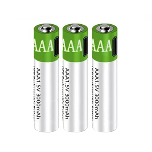 SSCYHT Schnellladender 1,5-V-AAA-Lithium-Ionen-Akku mit 3000 mAh und großer Kapazität mit USB-Kabel. 1200-mal wiederverwendbarer Lithium-Akku,3pcs 1.5v3000mah SSCYHT Schnellladender 1,5-V-AAA-Lithium-Ionen-Akku mit 3000 mAh und großer Kapazität mit USB-Kabel. 1200-mal wiederverwendbarer Lithium-Akku,3pcs 1.5v3000mah von SSCYHT