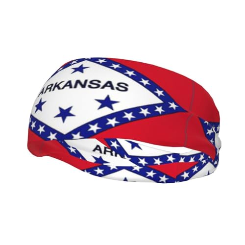 Arkansas Staatsflaggen-Druck, vielseitiges Stirnband, stilvolles Stirnband, ideal für alle Jahreszeiten und Aktivitäten von SSIMOO