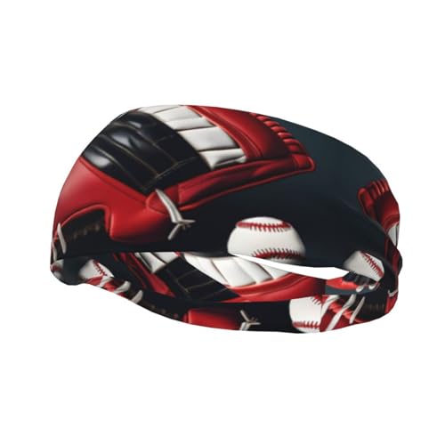 Baseball- und Handschuh-Druck, vielseitiges Lauf-Stirnband, stilvolles athletisches Stirnband, perfekt für jede Jahreszeit. von SSIMOO