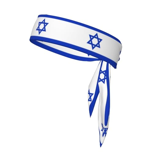 Doppelseitiges Sport-Kopfband mit israelischer Flagge, verstellbares Sport-Stirnband für aktiven Lebensstil von SSIMOO