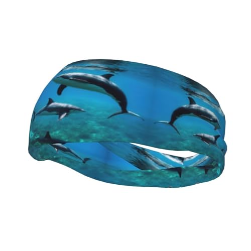 Lustiges Stirnband mit Delfin-Druck, vielseitiges Lauf-Stirnband, stilvolles athletisches Stirnband, perfekt für jede Jahreszeit. von SSIMOO