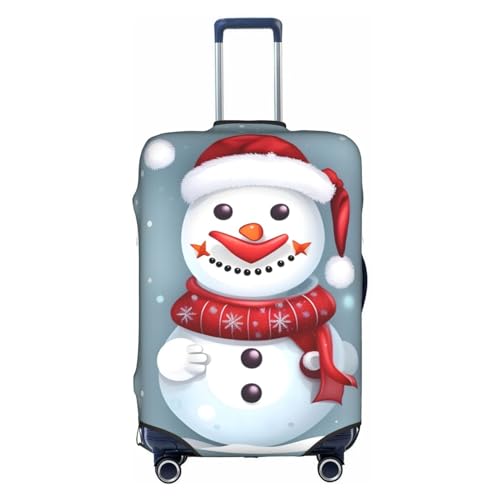 SSIMOO Eine stilvolle Gepäckabdeckung, lila Pflaume Schmetterling, Erfahrung von Stil und Funktionalität, perfekter Reisebegleiter, Merry Christmas Lovely Snowman, X-Large von SSIMOO