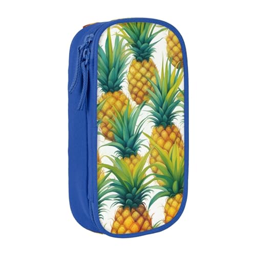 SSIMOO Exotische tropische Ananas-Aufbewahrungstasche aus Oxford-Stoff, Schreibwaren-Aufbewahrungstasche – Federmäppchen mit Reißverschluss, ideal für Reisen von SSIMOO