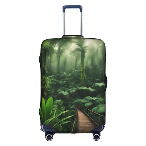 SSIMOO Gelbe Huhn-Gepäckabdeckung, Stil und Funktionalität, perfekter Reisebegleiter, Tropischer Regenwald, X-Large von SSIMOO