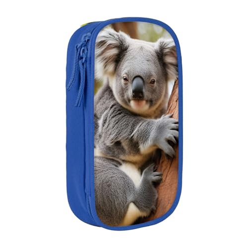 SSIMOO Hugging Tree Koala 1 Oxford Cloth Stationery Storage Bag - Zipper Pencil Case,Ideal for Travel von SSIMOO