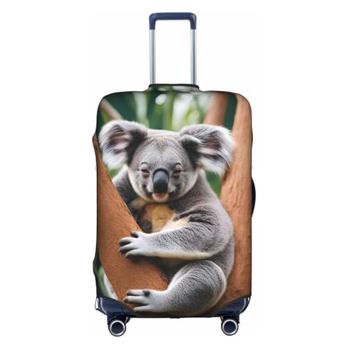 SSIMOO Little Raccoon Face Stilvolle Gepäckabdeckung, Erfahrung von Stil und Funktionalität, perfekter Reisebegleiter, Hugging Tree Koala, X-Large von SSIMOO
