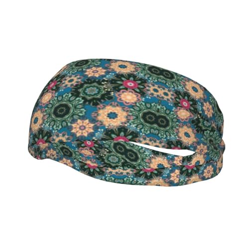 Vielseitiges Stirnband mit Bohemian-Blumendruck, stilvolles Stirnband, ideal für alle Jahreszeiten und Aktivitäten von SSIMOO