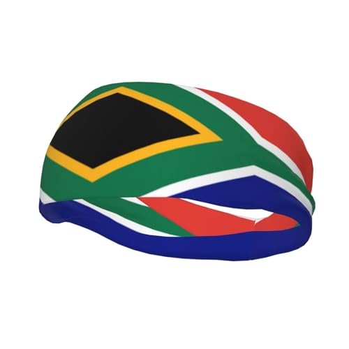 Vielseitiges Sportschweißband mit südafrikanischer Flagge, dehnbares und feuchtigkeitsableitendes Stirnband für Yoga, Fitness, Basketball von SSIULUS
