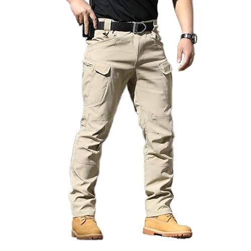 SSJDDS Mens Cargo PantsResistant Relaxed Fit Hiking Work Pants Multi Pockets Ripstop Flex Baggy Camo Tactical Pants (02,2XL) von SSJDDS