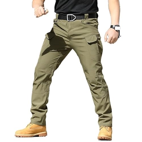 SSJDDS Mens Cargo PantsResistant Relaxed Fit Hiking Work Pants Multi Pockets Ripstop Flex Baggy Camo Tactical Pants (03,2XL) von SSJDDS