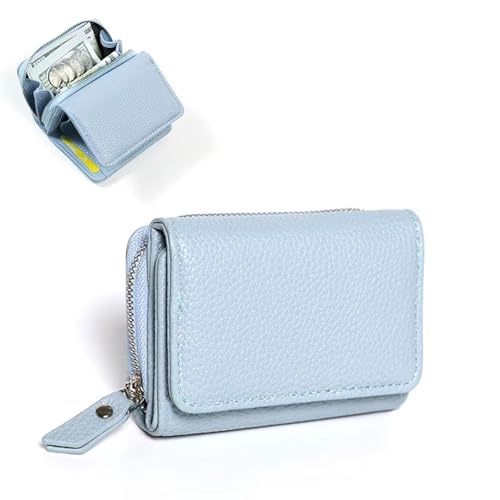 SSKHE Kleine Leder Geldbörse für Damen,Geldbeutel mit Reißverschluss und Kartenfächern,Leder Kleines Portemonnaie Damen mit Kartenfächer SSKHE Kleine Leder Geldbörse für Damen,Geldbeutel mit Reißverschluss und Kartenfächern,Leder Kleines Portemonnaie Damen mit Kartenfächer von SSKHE