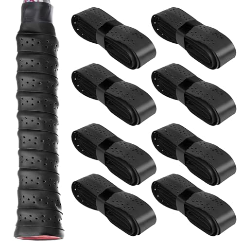 SSKHE Verbessertes Ersatz-Klebeband, rutschfest, perforiert, selbstklebend, für Tennisschläger, Badmintonschläger, 8 Stück SSKHE Verbessertes Ersatz-Klebeband, rutschfest, perforiert, selbstklebend, für Tennisschläger, Badmintonschläger, 8 Stück von SSKHE