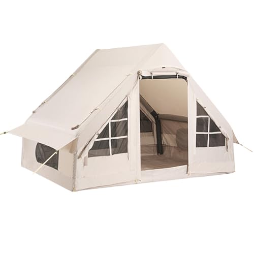 Aufblasbares Campingzelt, Kabinenzelt für 3–4 Personen, Glamping-Zelte, einfach aufzubauende, wasserdichte Outdoor-Oxford-Zelte, aufblasbares Hauszelt, 4-Jahreszeiten-Luftzelt von SSLW