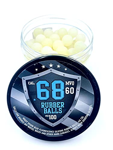 SSR 100 x blaue Nachtsicht, fluoreszierende Silikon-Gummibälle, Paintball, leuchtet im Dunkeln, 68 Kaliber Projektile, Munition, für Training und Selbstverteidigung SSR 100 x blaue Nachtsicht, fluoreszierende Silikon-Gummibälle, Paintball, leuchtet im Dunkeln, 68 Kaliber Projektile, Munition, für Training und Selbstverteidigung von SSR
