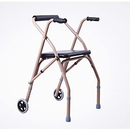 .99 Vierbeiniger Gehstock für ältere und behinderte Menschen mit Sitzrolle, klappbarer, Rutschfester Gehstock mit Krankenhaus-Gehgestell, wunderschöne Landschaft von SSRURYWZ