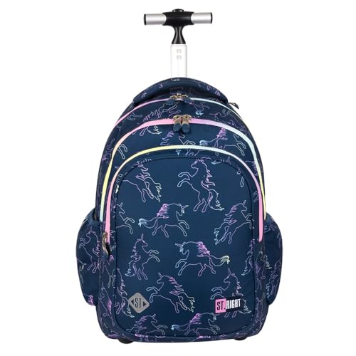 ST.Right Sky Unicorn Rucksack Trolley Grundschule Medium Mädchen Damen Groß, violett, 48x34x20cm von ST.Right