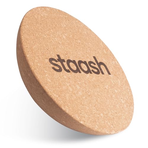 STAASH® SUP Balance Board kit + VIDEOKURS - Gleichgewichtstrainer für Indoor-Surfen und skaten (Kork) von STAASH