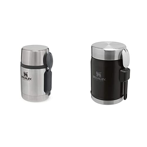 Stanley Adventure Stainless Steel All-In-One Thermobehälter für Essen mit Spork 532 ml - Edelstahl Warmhaltebehälter Essen - BPA-frei - 12 Stunden & Classic Legendary Thermobehälter 400 ml Matte Black Stanley Adventure Stainless Steel All-In-One Thermobehälter für Essen mit Spork 532 ml - Edelstahl Warmhaltebehälter Essen - BPA-frei - 12 Stunden & Classic Legendary Thermobehälter 400 ml Matte Black von Stanley