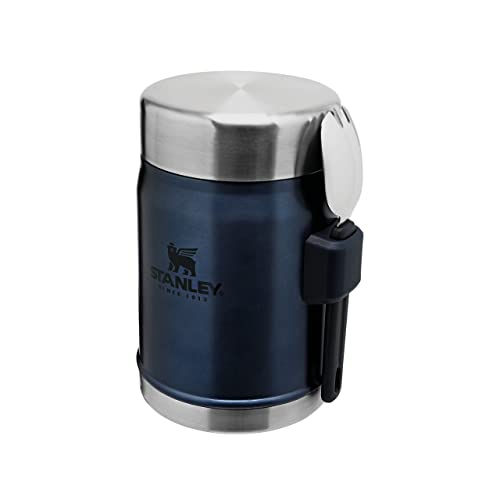 Stanley Classic Legendary Thermobehälter Für Essen Mit Göffel 400 ml - Hält 7 Stunden Heiß Oder Kalt - Edelstahl Warmhaltebehälter - BPA-Frei - Spülmaschinenfest - Nightfall Stanley Classic Legendary Thermobehälter Für Essen Mit Göffel 400 ml - Hält 7 Stunden Heiß Oder Kalt - Edelstahl Warmhaltebehälter - BPA-Frei - Spülmaschinenfest - Nightfall von STANLEY