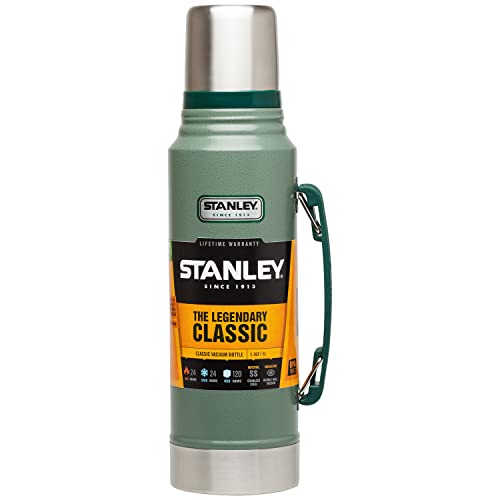 Stanley Classic Legendary Thermoskanne 1L - Hält 24 Stunden Heiß oder Kalt - Spülmaschinenfest - Auslaufsicherer Deckel dient als Becher - Isolierflasche BPA Frei - Edelstahl Thermosflasche von STANLEY