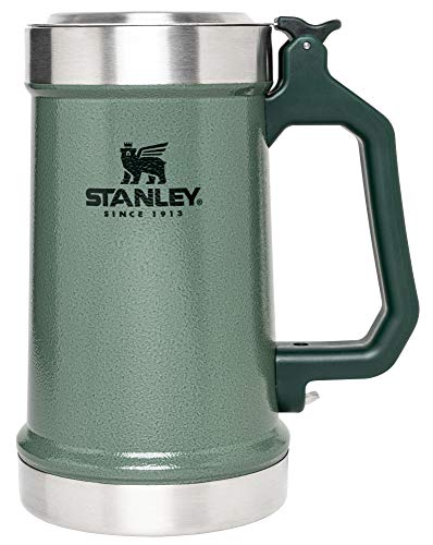 Stanley Klassischer Bierkrug mit Flaschenöffner, 680 ml, isolierter Bier-Partybecher und Becher, Hammertone Green Stanley Klassischer Bierkrug mit Flaschenöffner, 680 ml, isolierter Bier-Partybecher und Becher, Hammertone Green von STANLEY