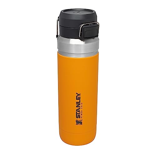 Stanley Quick Flip Trinkflasche Edelstahl 1.06L - Hält 18+ Stunden Kalt - Wasserflasche BPA-Frei - Spülmaschinenfest - Druckverschlussdeckel - Thermosflasche Auslaufsicher - Saffron von STANLEY