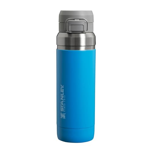 Stanley Quick Flip Trinkflasche Edelstahl 1.06L - Hält 18+ Stunden Kalt - Wasserflasche BPA-Frei - Spülmaschinenfest - Druckverschlussdeckel - Thermosflasche Auslaufsicher - Azure von STANLEY