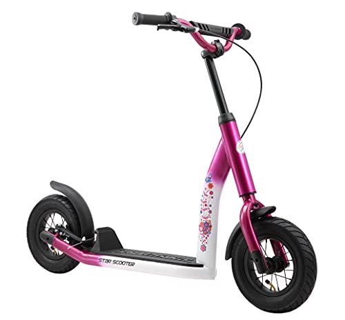 STAR SCOOTER Kinder Tret Roller ab 5 Jahre | City Kick Scooter Luftreifen Höhenverstellbar 10 Zoll New Gen | Pink von STAR SCOOTER