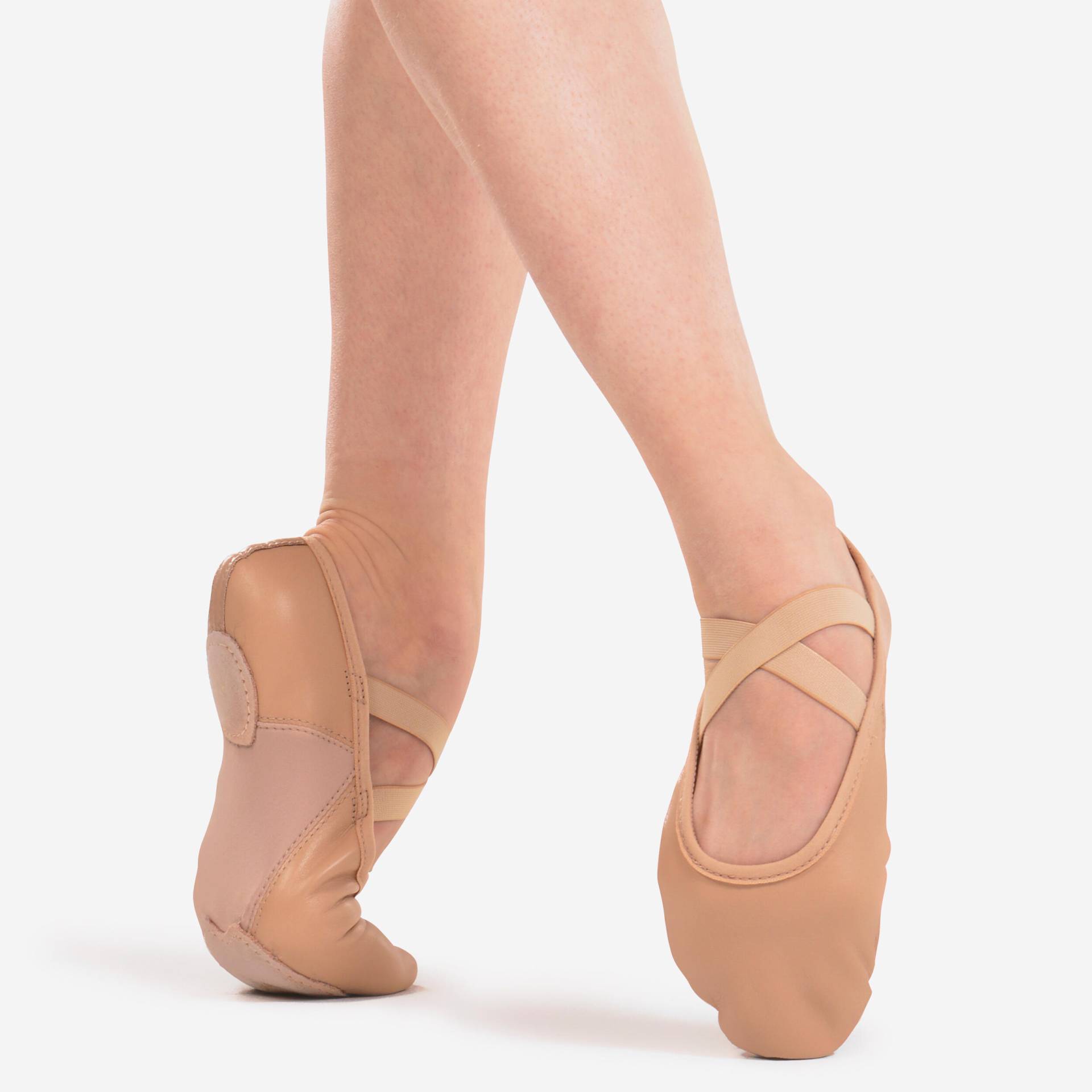 Ballettschuhe geteilte Sohle Leder weich Gr. 41–42 beige von STAREVER