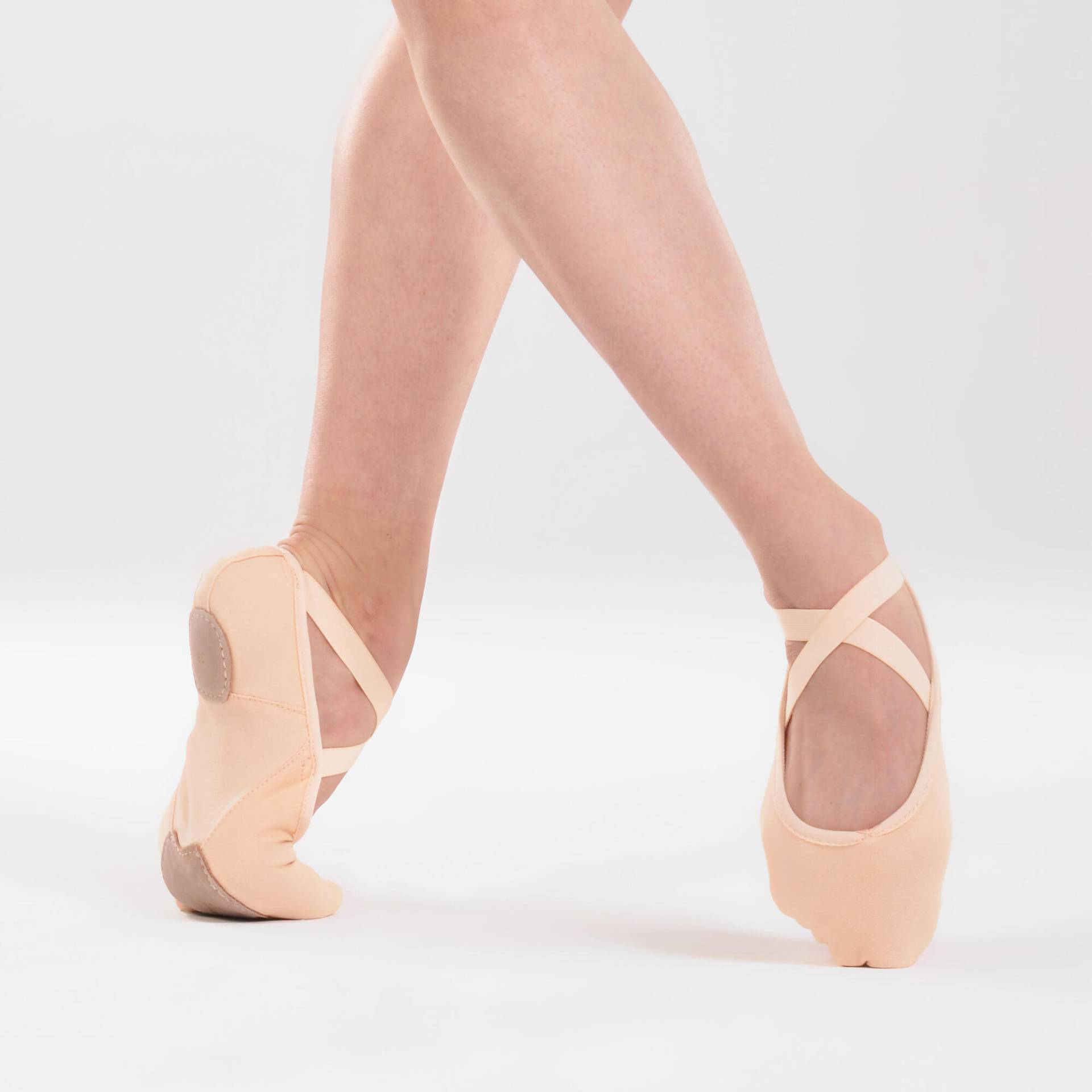 Ballettschuhe geteilte Sohle Strech-Leinen - rosa von STAREVER