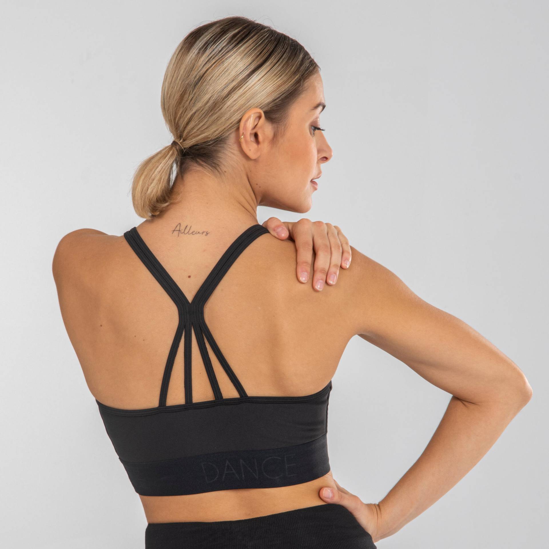 Tanz-Bustier Damen Modern Dance schmale Träger - schwarz Tanz-Bustier Damen Modern Dance schmale Träger - schwarz von STAREVER