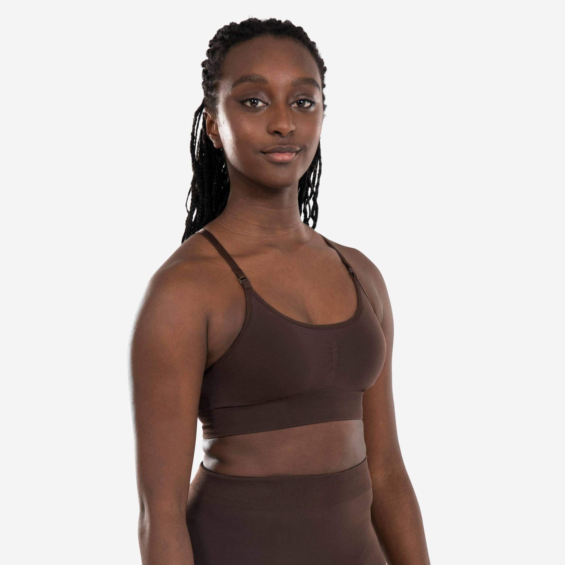 Tanz-Bustier Modern Dance Damen nahtlos - dunkelbraun von STAREVER