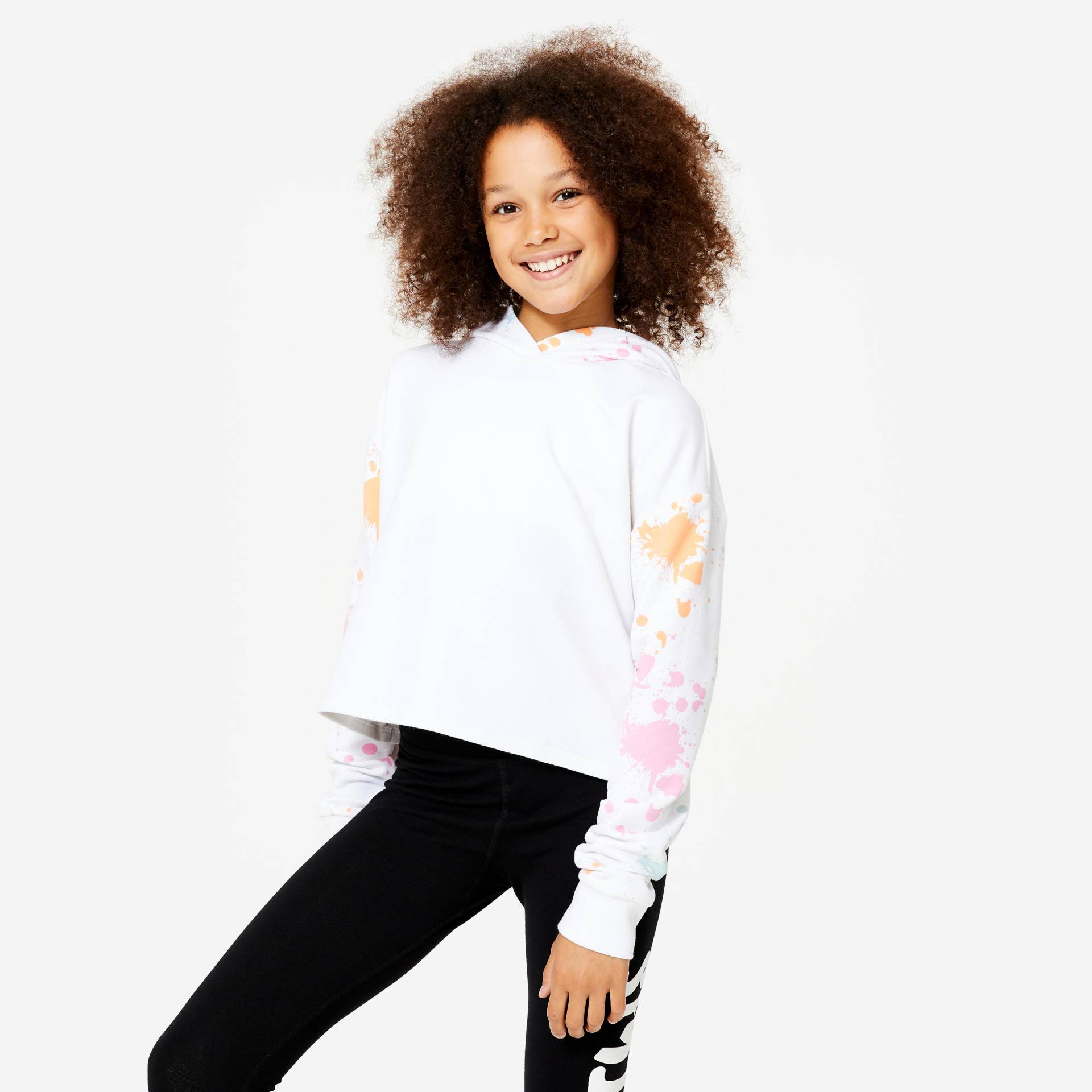 Tanz-Sweatshirt Mädchen Modern Jazz Dance Crop Top mit Kapuze - weiss Tanz-Sweatshirt Mädchen Modern Jazz Dance Crop Top mit Kapuze - weiss von STAREVER