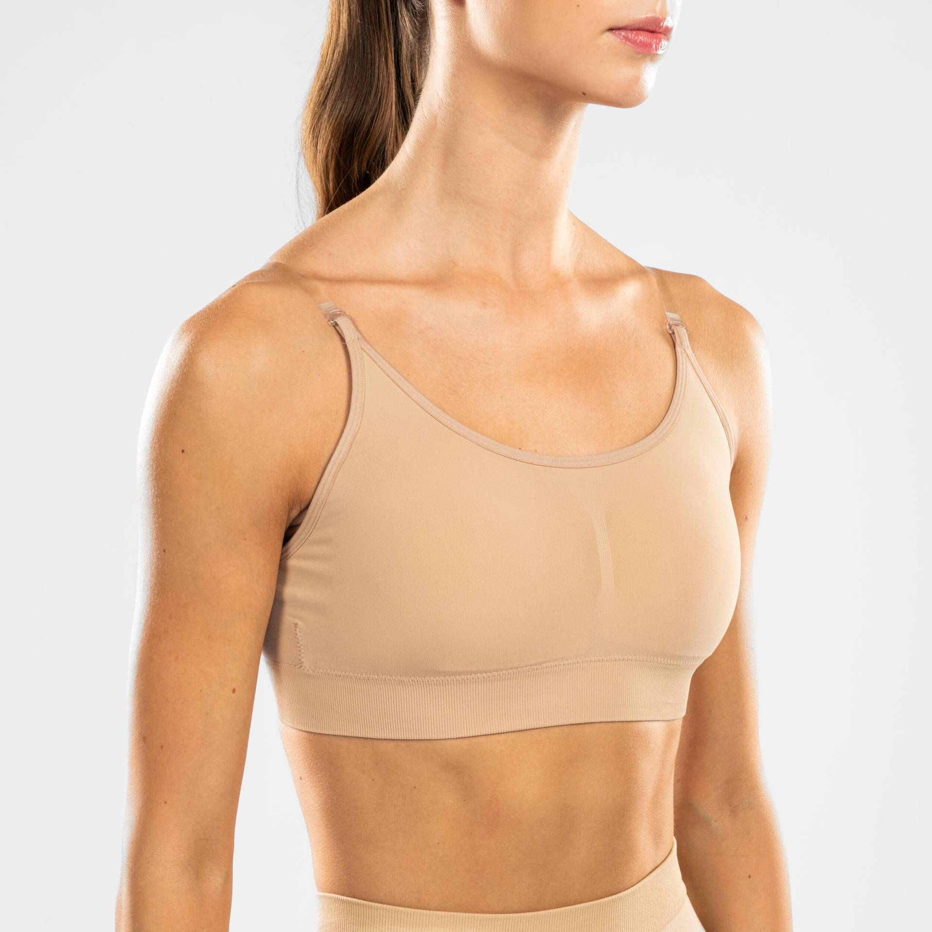 Tanz-Bustier Damen wechselbare Träger - beige von STAREVER