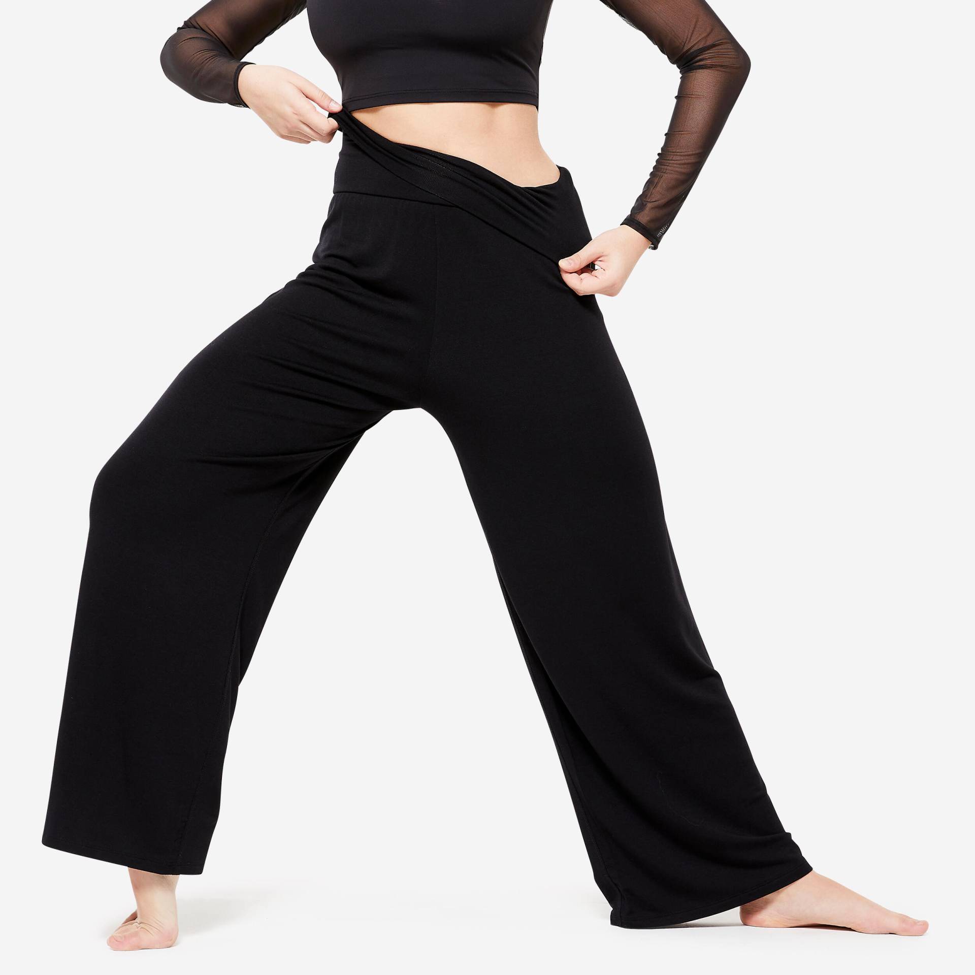 Tanzhose Modern Dance Damen gerade fliessend - schwarz von STAREVER