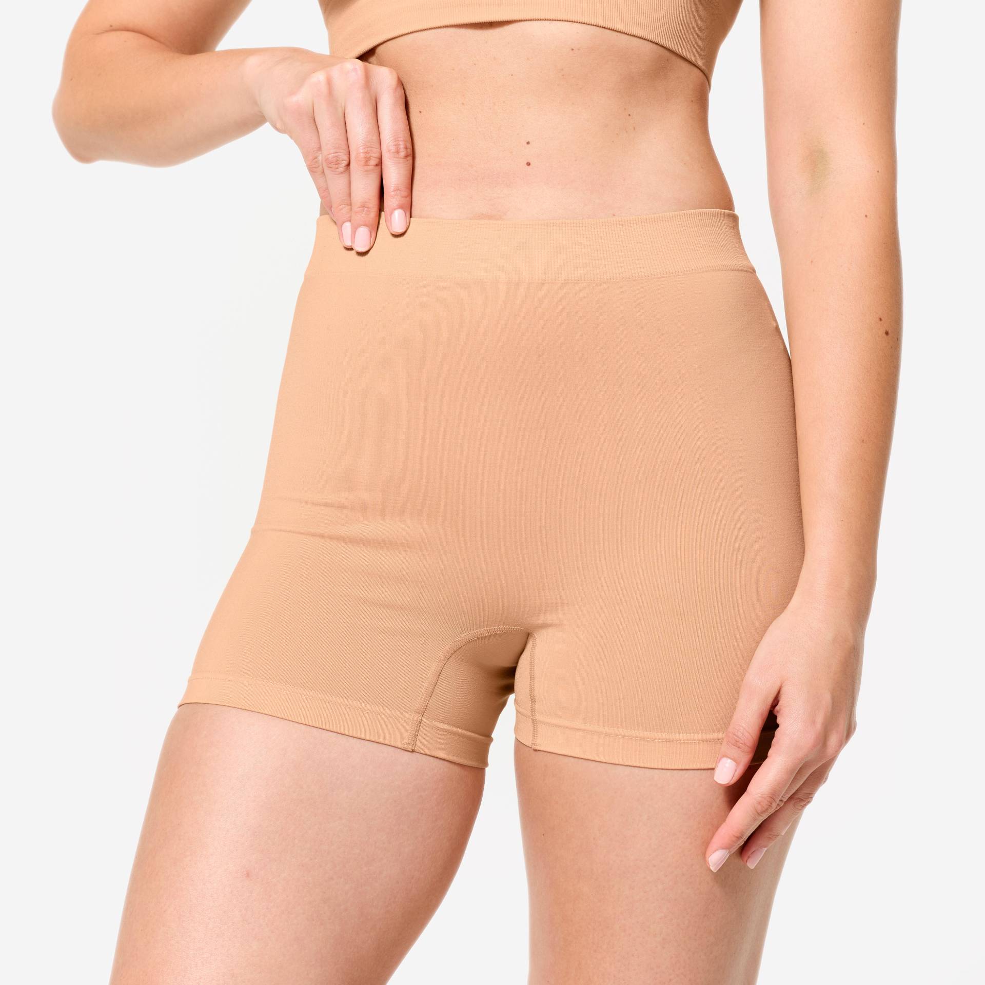 Tanzshorts Modern Jazz nahtlos hohe Taille Damen - beige Tanzshorts Modern Jazz nahtlos hohe Taille Damen - beige von Decathlon