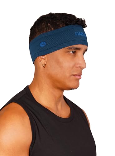 Premium Sportstirnband – Feuchtigkeitsableitendes, Rutschfestes Stirnband für Männer und Frauen. Ideal für Fitnes, Laufen, Radfahren und Yoga, Farbe: Dunkelblau Premium Sportstirnband – Feuchtigkeitsableitendes, Rutschfestes Stirnband für Männer und Frauen. Ideal für Fitnes, Laufen, Radfahren und Yoga, Farbe: Dunkelblau von STARK SOUL