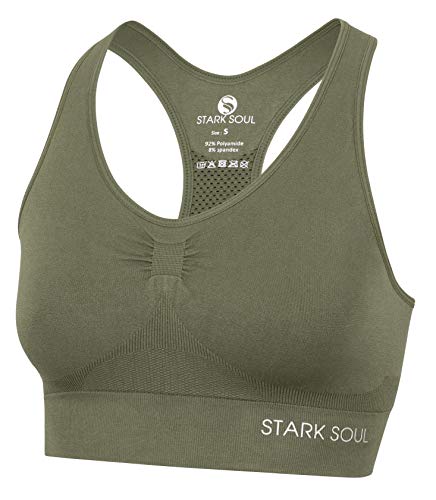 STARK SOUL Bra Light Support - Sport BH doppellagig für Damen - Khaki - Größe L STARK SOUL Bra Light Support - Sport BH doppellagig für Damen - Khaki - Größe L von STARK SOUL
